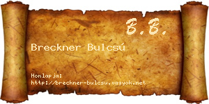 Breckner Bulcsú névjegykártya