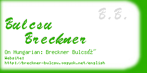 bulcsu breckner business card